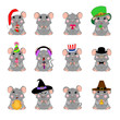 Cartoon mouse emotions