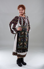 Romanian woman in traditional costume