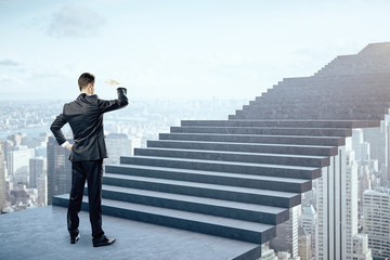 Aufkleber - Career development and research concept