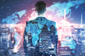 Poster - Global network and ai concept