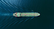 © Pawinee - Aerial top view Oil ship tanker for transportation oil from refinery on the sea.