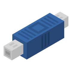 Poster - Thunderbolt adapter icon. Isometric of thunderbolt adapter vector icon for web design isolated on white background