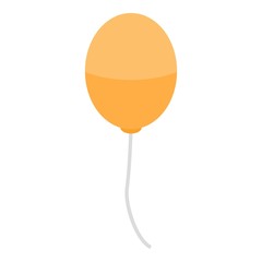 Wall Mural - Yellow balloon icon. Isometric of yellow balloon vector icon for web design isolated on white background