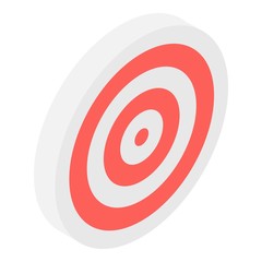 Poster - Archery target icon. Isometric of archery target vector icon for web design isolated on white background