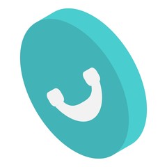 Poster - Phone call icon. Isometric of phone call vector icon for web design isolated on white background