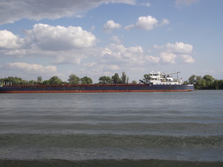 Sticker - boat on river