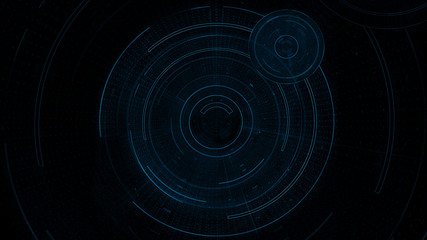 Blue Technology Futuristic Hud Background