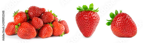  Plakat truskawki   truskawka-na-bialym-tle-zblizenie-swiezych-owocow-slodkich
