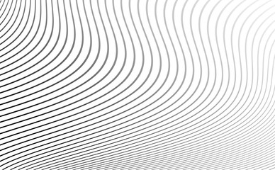 Poster - abstract geometric perspective vertical lines white and gray gradient color background. clip art ill