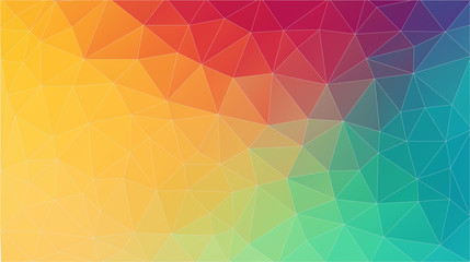 Wall Mural - Flat multicolor triangle geometric wallpaper. Futuristic background