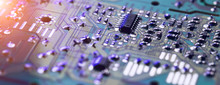 Close-up Of Electronic Circuit Board