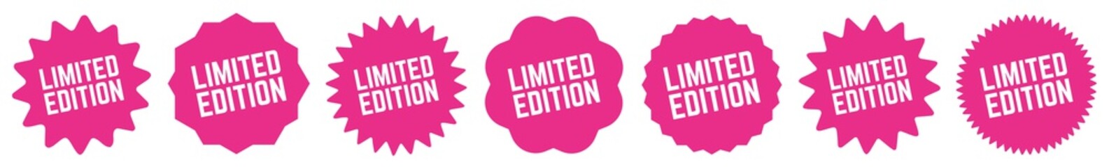 Wall Mural - Limited Edition Tag Pink | Special Offer Icon | Sale Sticker | Deal Label | Variations