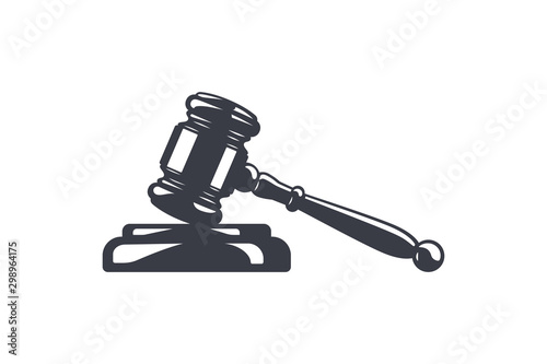 Cuadros en Lienzo Hammer of justice vector illustation