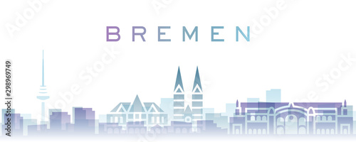 Bremen Transparent Layers Gradient Landmarks Skyline
