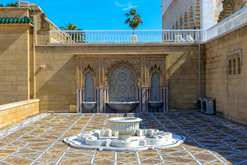 Wall Mural - Fountain at the Mausoleum of Mohammed V in Rabat - Morocco