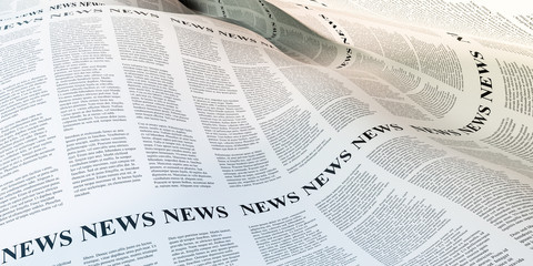 Abstract newspaper background, original 3d rendering