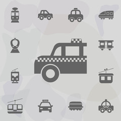 Poster - taxi car icon. Simple set of transport icons. One of the collection for websites, web design, mobile app