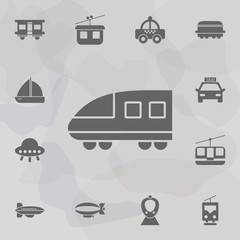 Poster - Modern high speed train icon. Simple set of transport icons. One of the collection for websites, web design, mobile app