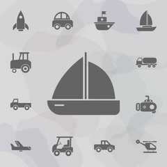 Poster - passenger ship, boat icon. simple set of transport icons. one of the collection for websites, web de