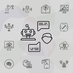 Poster - Forklift, logistic, pump truck icon. Universal set of artifical intelligence for website design and development, app development