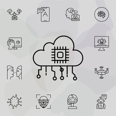 Poster - Cargo, railroad, wagon icon. Universal set of artifical intelligence for website design and development, app development