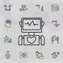 Poster - Shallop, ship, Viking icon. Universal set of artifical intelligence for website design and development, app development