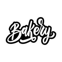 Wall Mural - Bakery. Lettering phrase on white background. Design element for poster, banner, t shirt, card.