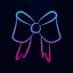 Poster - Bow sketch nolan icon. Simple thin line, outline vector of wedding icons for ui and ux, website or mobile application