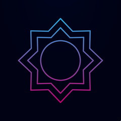 Poster - Eight-pointed star nolan icon. Simple thin line, outline vector of arabian icons for ui and ux, website or mobile application