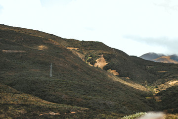 Giant mountains extended in a valle y on the Day 