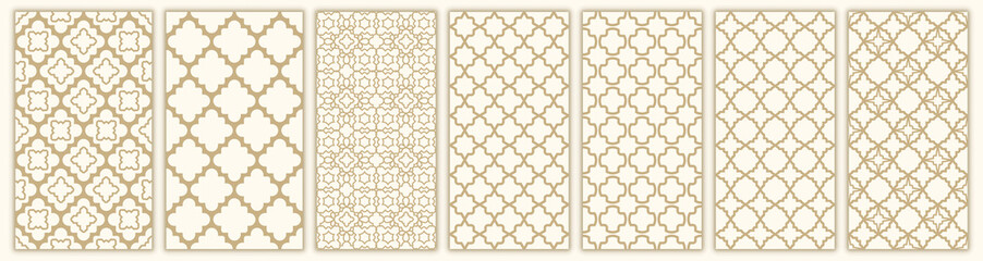 islamic seamless pattern with arabic and islamic ornament big set