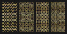 Golden Jewish Seamless With Hexagon And Ornament Pattern Pack