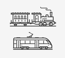 Train Icon. Transport, Transportation Sign Or Symbol. Vector Illustration