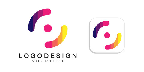 Poster - focus logo design. icon vector colorful
