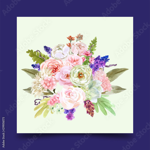 A bouquet of flowers vectors for design