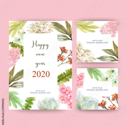 vectors, happy new year 2020 for design