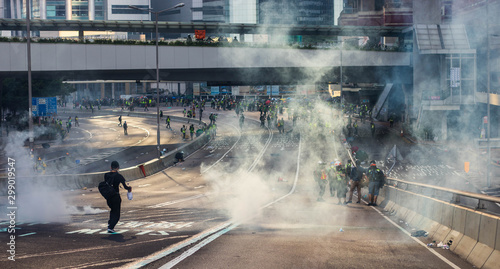 10.1 Chinese National Day Protest in Hong Kong Wallpaper Mural