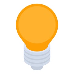 Poster - Light bulb icon. Isometric of light bulb vector icon for web design isolated on white background
