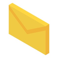 Poster - Mail letter icon. Isometric of mail letter vector icon for web design isolated on white background