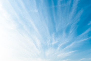 Wall Mural - Background of  Beautiful Blue sky and clouds are radial shaped In bright weather days.