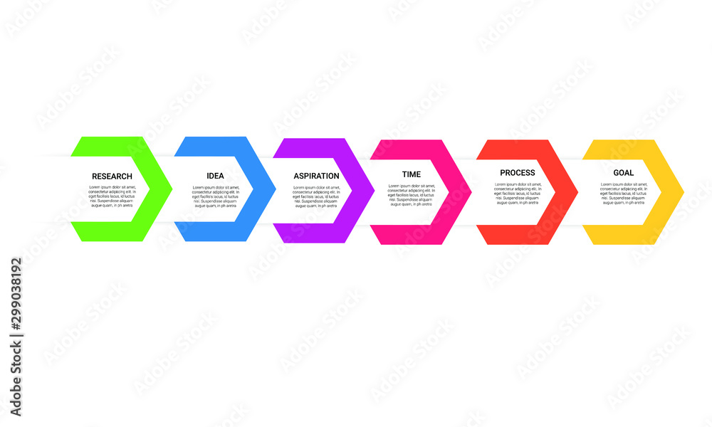 Vector hexagon Infographic stack chart design with icons and 6 options ...
