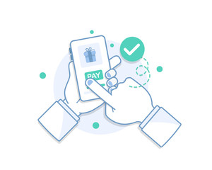 Poster - Payment through phone, online market 
