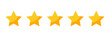 © KPPWC - five rating stars icon for review product,internet website and mobile application on white backgrond vector