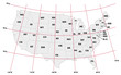 administrative map United States with latitude and longitude