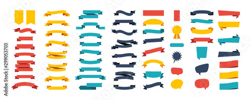 Colorful Vector Ribbon Banners Poster Mural XXL