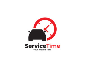 Wall Mural - service time design logo template vector