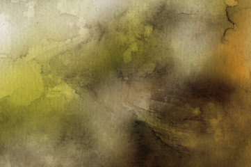 Abstract forest camouflage watercolor for background. Creative abstract painted background, wallpaper, texture.