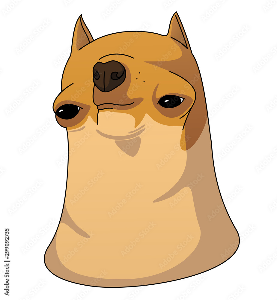 Derpy weird Chihuahua Dog head for funny memes and others. Caricature  Illustration isolated on white background. Stock Illustration | Adobe Stock, image size:924x1000