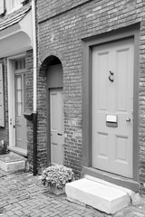 Wall Mural - Philadelphia Historic District. Black and white vintage style. 