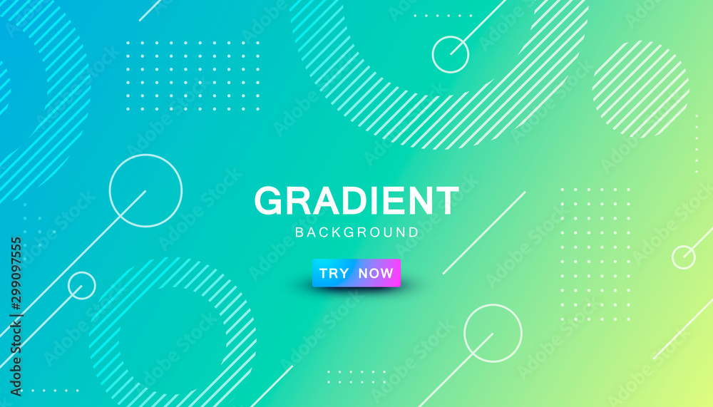 blue and yellow gradient geometric shape background Stock Vector ...